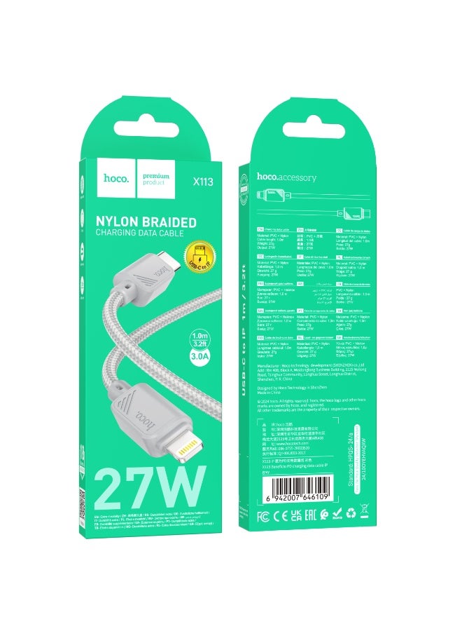 Hoco X113 Beneficio PD Fast Charging & Data Cable for iPhone (Lightning) – Power Delivery Support - Image 3